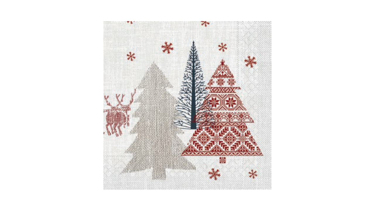 Zelltuch-Serviette, 33x33cm, 3-lagig, 1/4 Falz, 'Rudi'