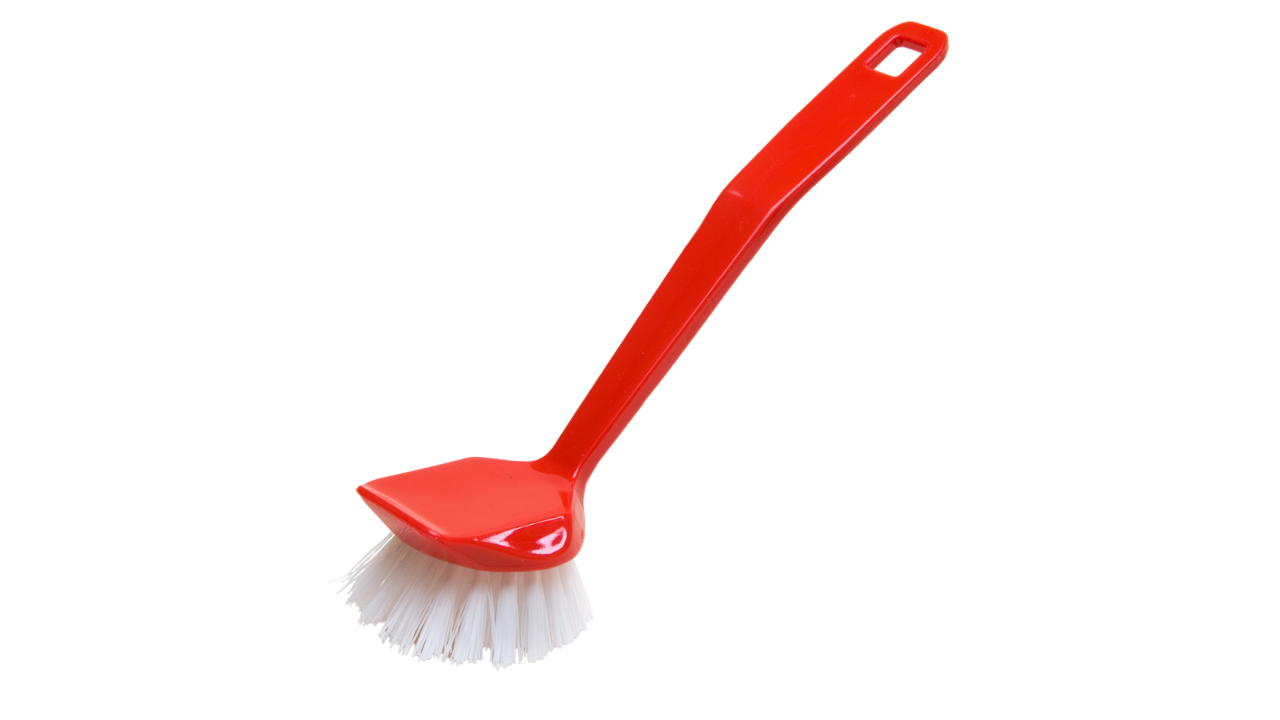 Sp&uuml;lb&uuml;rste, aus Kunststoff, runde Form, L&auml;nge 19cm, farbig sortiert