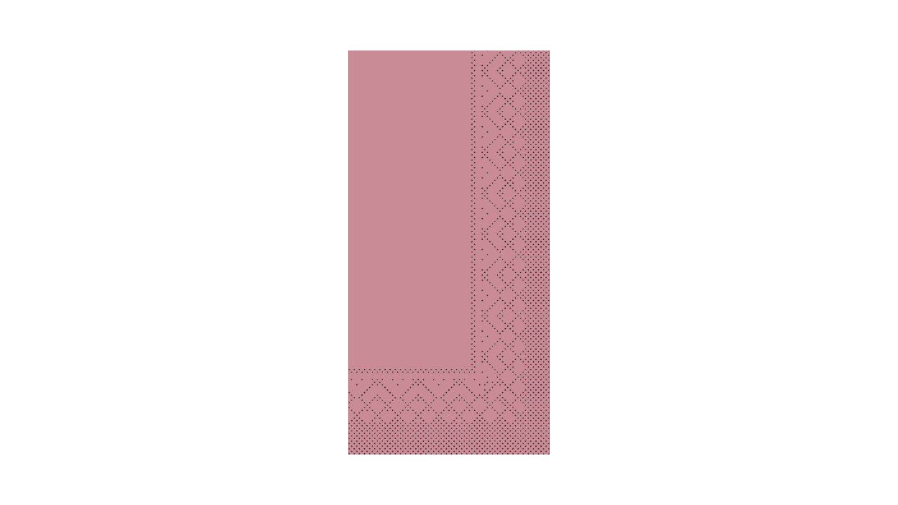 Mank-Zelltuch-Serviette,33x33cm,3-lagig, 1/8 Kopffalz, altrosa