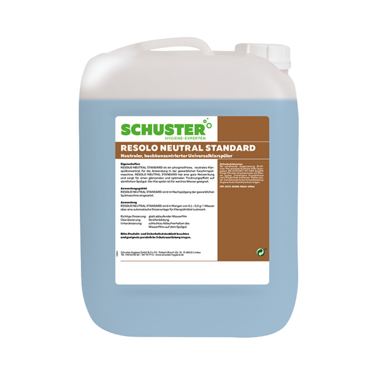 Klarsp&uuml;ler Resolo Standard, neutral, fl&uuml;ssig, 20kg